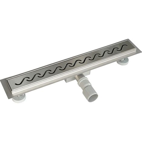 Acezanble Caniveau de Douche Italienne en Acier Inox Siphon Sol d'évacuation pour Salle de Bain Rectangulaire en Modèle S 90 cm (1/5)