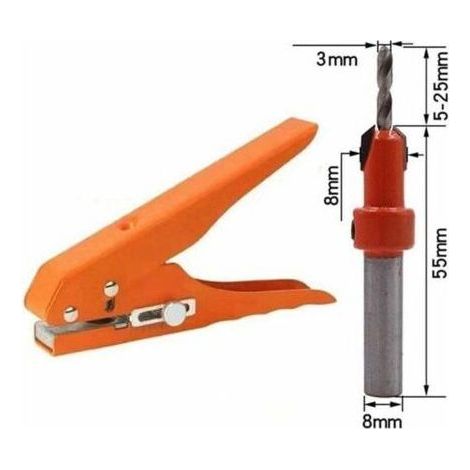 Pince à PoinçOnner pour Bandes de Chant Outil de PoinçOnnage Pince à Masquage 3X8MM Foret à Trou de Vis Chapeau Outil de Menuiserie (1/5)