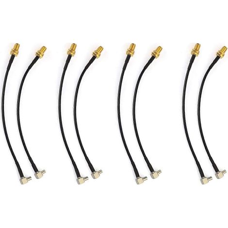 8 câbles adaptateurs antenne 4G SMA femelle vers TS9 mâle, 15 cm pour routeur Huawei E5372 E5577 E5786 E5787 (1/5)