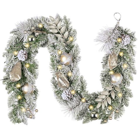 Weihnachtsgirlande 20 LED Timer Haustür Kaminsims 152cm (1/5)
