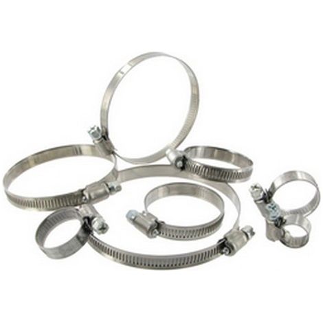 Collier de durite 08-12 bande et capot inox sachet de 10 colliers