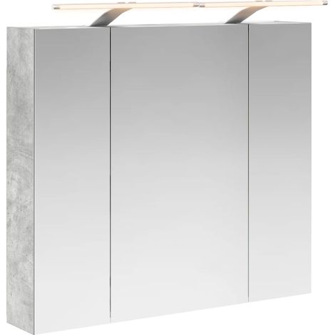 Maison Exclusive - Badezimmerspiegelschrank mit Regal Beton Grau