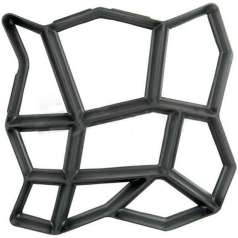 Molde de pavimento irregular de hormigón de 43 x 43 cm para caminos, adoquines de plástico, para entradas de vehículos, jardines, patios y terrazas, piedra Pathmate (1/5)