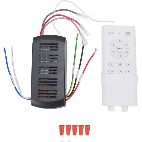 Télécommande Universelle pour Ventilateur de Plafond - Contrôle de Lumière et 6 Vitesses avec Fonction Temporisation