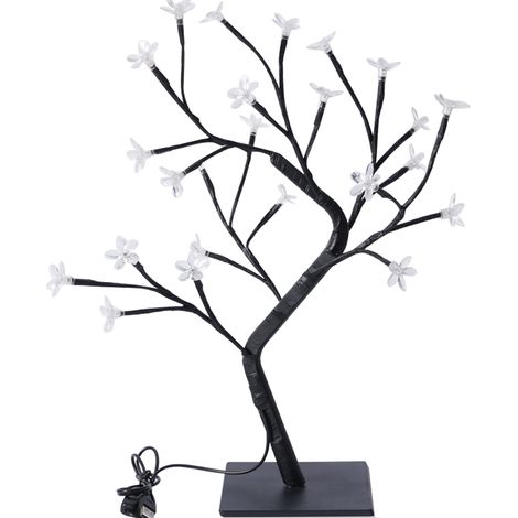 Lampe cerisier artificielle en fer forgé avec interrupteur USB, veilleuse, décoration de table pour Noël et les fêtes. (1/5)