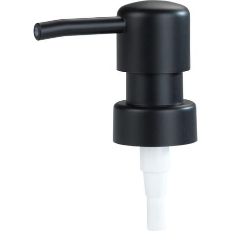 (Noir)Tête de pompage de rechange pour distributeur de savon noir rond, pompe à savon de rechange pour distributeur de savon, en matière synthétique, pour filetage de diamètre 28 mm