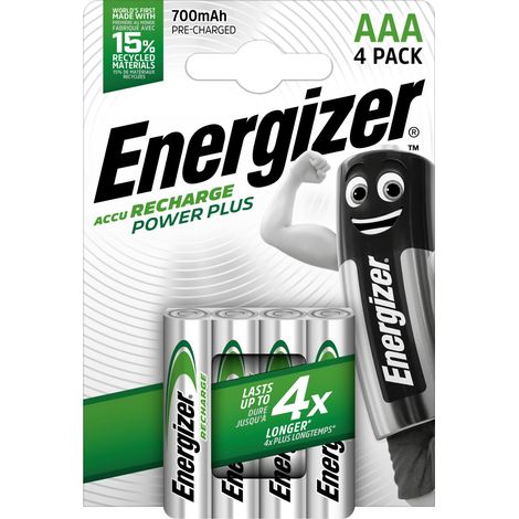 Energizer Accu Recharge Power Plus 700 AAA BP4 Batteria ricaricabile Mini Stilo AAA Nichel-Metallo Idruro (NiMH)