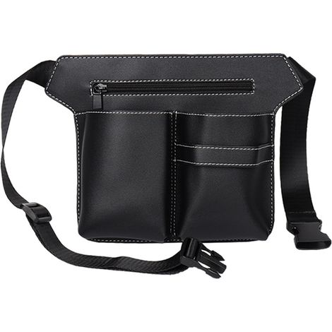 Sac À Outils Pour Coiffeur - Ceinture Porte-Outils Avec 6 Poches - Matière PU Cuir - Portable Et Pratique - 1 Pièce (1/5)