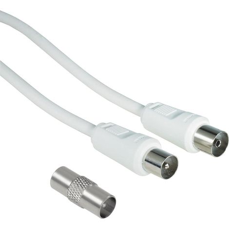 Hama 00205296 cable coaxial 3 m Blanco