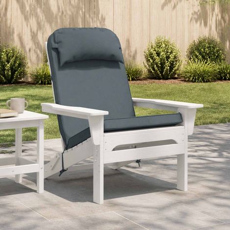 vidaXL Coussin de chaise Adirondack 100 % polyester Bleu (1/5)