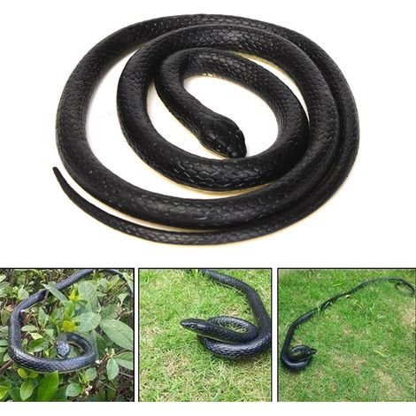 Serpent réaliste en caoutchouc pour jardin, long faux serpent pour farce Poisson d'Avril et décoration Halloween jouet drôle