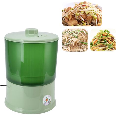 Germoir à haricots conforme aux normes nationales 220 V, seau à germer automatique intelligent de grande capacité pour usage domestique, machine à germer les légumes, petit bocal/pot pour germes de ha (1/5)