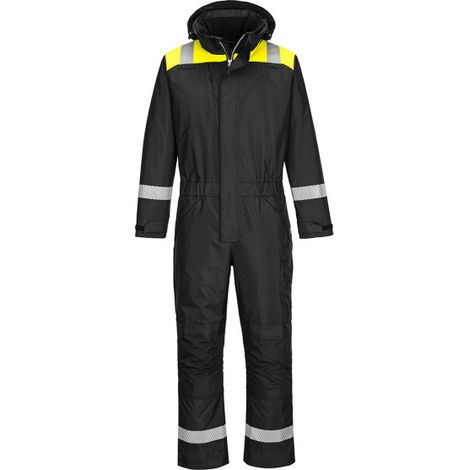 Buzo de trabajo premium PW3 Winter tejido Oxford 300D invierno PW353 L Negro/Amarillo