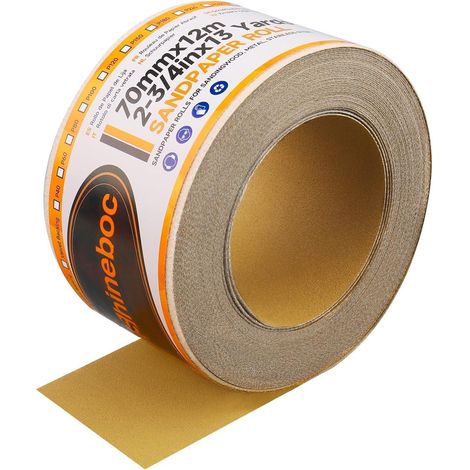 Schleifpapierrolle Klett 70mm x 12m Körnung 120 für Holz, Metall, Wand (1/5)