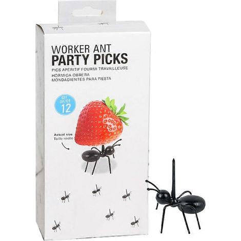 Lot de 120 fourchettes à fruits en forme de fourmi, idéales pour les en-cas, les gâteaux, les desserts, les fêtes à la maison et bien plus encore. (1/5)