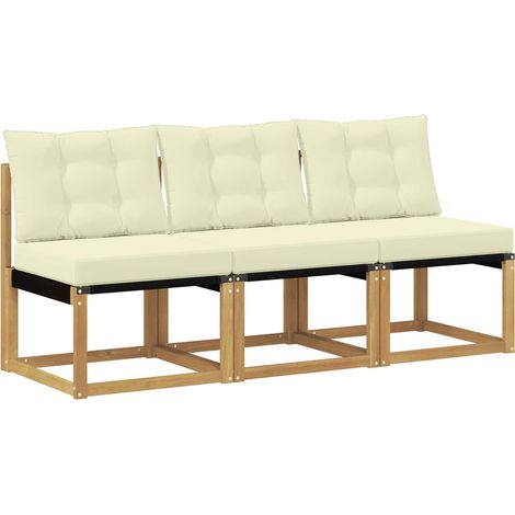 Maison Exclusive - 3 Stück Outdoor Mittelsofa