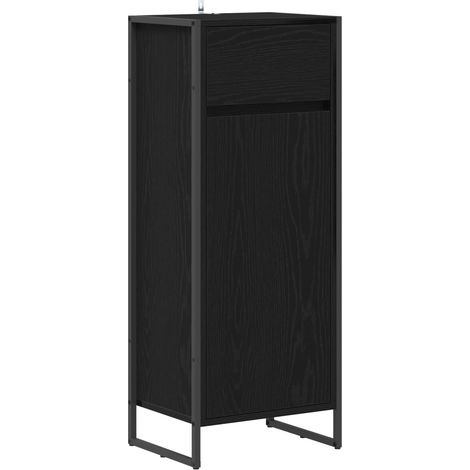 Maison Exclusive - Mobile da Bagno Rovere Nero 40 x 30 x 100 cm Legno multistrato