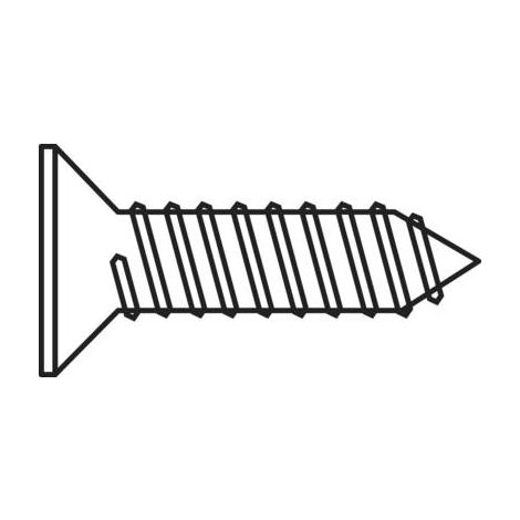 TOOLCRAFT 194670 HC2,916 D7982:A2K Vis à tôle à têtes fraisées 2.9 mm 16 mm cruciforme DIN 7982 acier galvanisé 100 pc(s) S59315 (1/2)