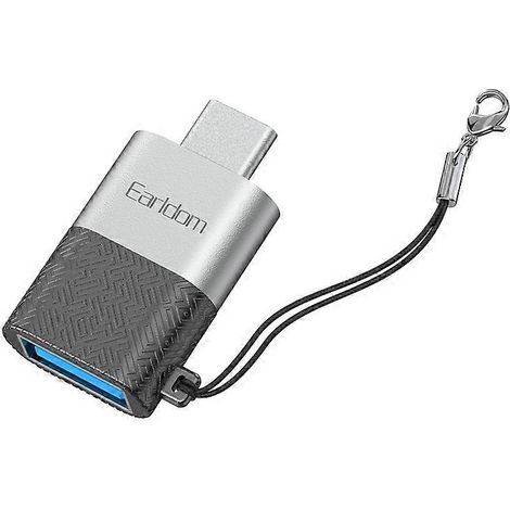 Adaptateur OTG EARLDOM OT72 USB 3.0 femelle vers Type-C mâle (mini-convertisseur en alliage d'aluminium) (1/5)