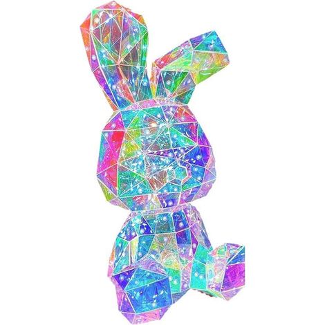 Veilleuse Ours En Peluche - LED Prisma Iridescent - Hauteur 25 cm - Alimentation USB - Pour Chambre Enfants ou Décoration Intérieure - 1 Pièce (1/5)