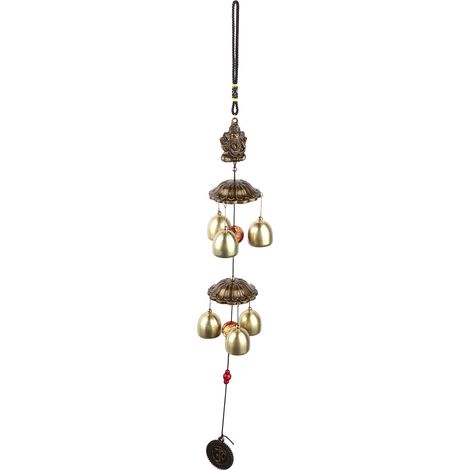 Cloche à vent en métal forme animale décoration extérieure jardin suspensif (03) (1/5)