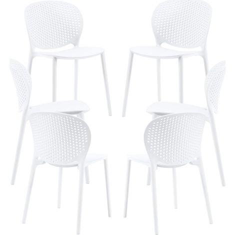 Packs Sillas Jardín - Pack 6 Sillas Brandi - Blanco (1/5)