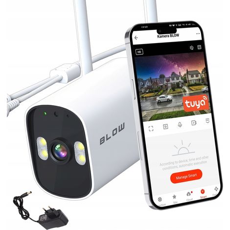 Cámara de seguridad exterior tipo bala wifi IP 4MPx wqhd onvif detección de audio tuya smart (1/5)