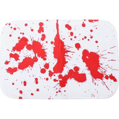 Tapis De Sol Halloween - Motif Tache De Sang - Antidérapant - Pour Entrée Salle De Bain - 1 Pièce (1/5)