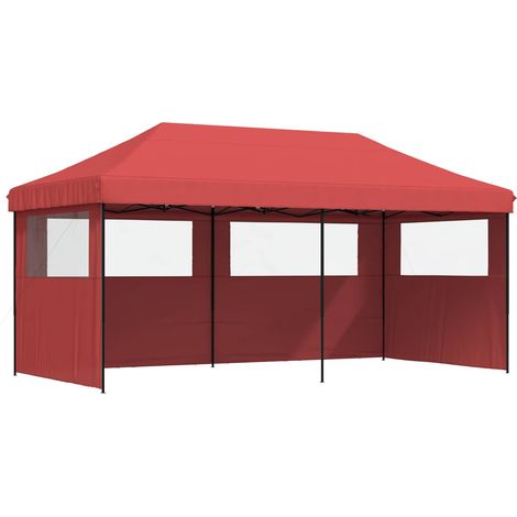 Party Tent Folding Burgundy 292 x 580 x 315 cm Oxford Fabric vidaXL
