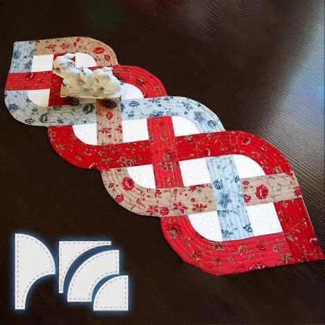 Kit de 7 pièces pour patchwork et quilting : gabarits en acrylique réutilisables, comprenant des drapeaux de table. (1/5)
