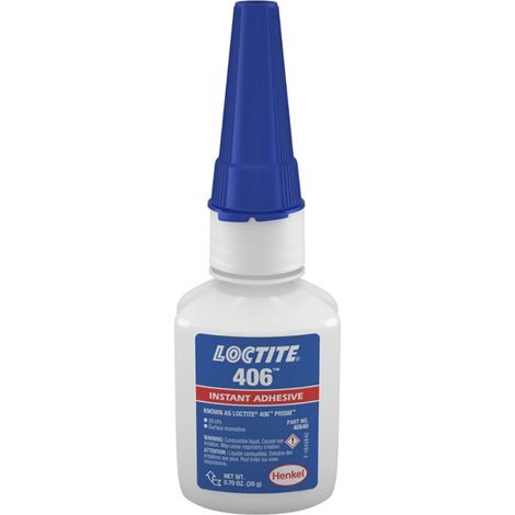 Loctite – Colle cyanoacrylique 406 pour plastique et élastomères – Prise rapide – Faible viscosité – 1919334 (1/5)