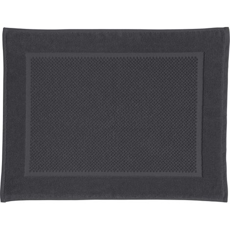 Tapis de bain uni en coton éponge Oeko-Tex 50x70cm (1/3)