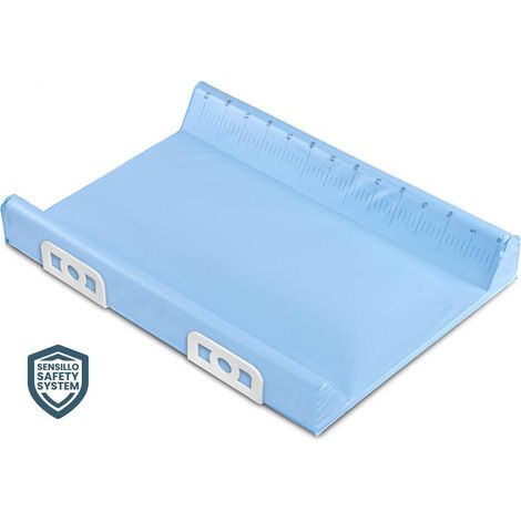 Matelas à langer rigide Safety System, bleu