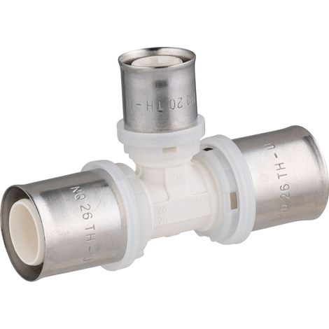 Te multicapa PPSU para prensar reducido QUICK PLOMBERIE Ø26-20-26