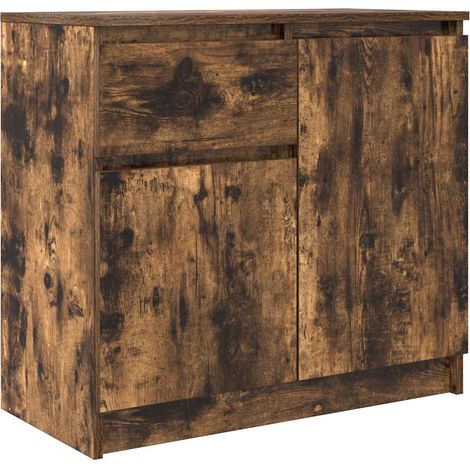vidaXL Credenza con Cassetto Rovere Fumo 71x35x65 cm in Truciolato