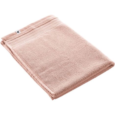 EMMA - Tapis de Bain 50x70cm en Coton Bio Coloris Rose Poudré (1/2)