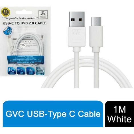 GVC USB to Type C Cable, For Phone & Pad, Charging & Syncing - 1m (1/5)