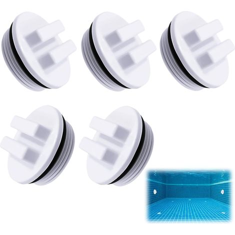 Lot de 5 bouchons d'hiver de piscine, coupe universelle, pour skimmer et buses de retour, capuchons d'hiver durables pour fermer les piscines pour les mois d'hiver (1/5)