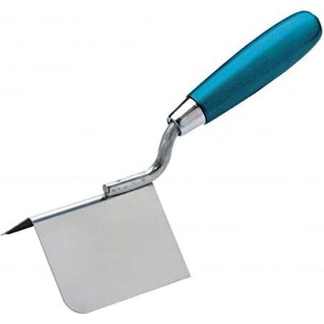 Truelle pour coins extérieurs, manche dimensions 8 x 6 cm, outil de maçonnerie pour finition des angles extérieurs (1/3)