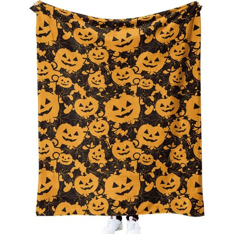 Couverture d'Halloween 150 cm x 200 cm, idéale pour les canapés et les lits lors des fêtes - 56 (1/4)