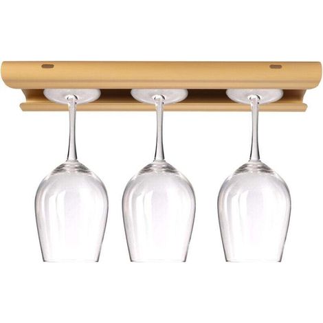 Accessoires de rangement de cuisine, support en verre à vin à l'envers, porte-ustensiles, armoire de cuisine à domicile, décoration de Bar, Bronze.. (1/4)