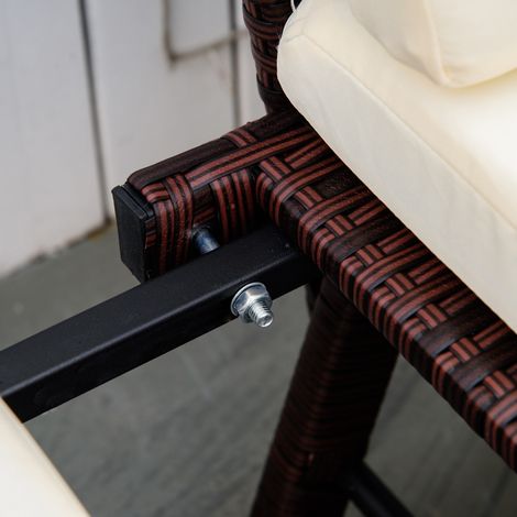Sofa Sitzmöbel klappbar 167x63 Rattan Braun HAVRYA (1/4)
