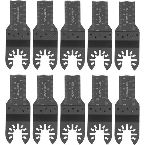 Lame de scie oscillante 20mm, Kit d'outils multi-outils à dégagement rapide pour le bois et le plastique 10 pièces (1/5)