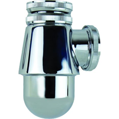 Siphon Lavabo Ø32 mm Laiton Chromé Culot Court (1/2)