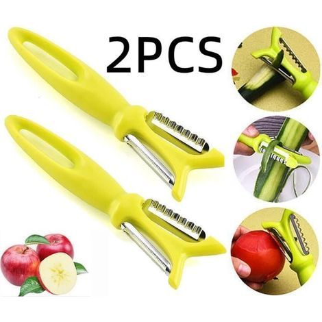 Pelapatate, pelapatate rotante a doppia faccia per verdure, pelapatate per frutta, grattugia multifunzionale per carote, per cetrioli, patate (1/4)
