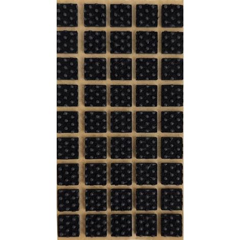 Lot de 15 patins antidérapants 28 x 28 mm - Noir - 4 à 5 mm d'épaisseur - Feutre carré - Fabriqué en Europe - Protection de sol inodore pour chaises, tables et meubles (1/5)