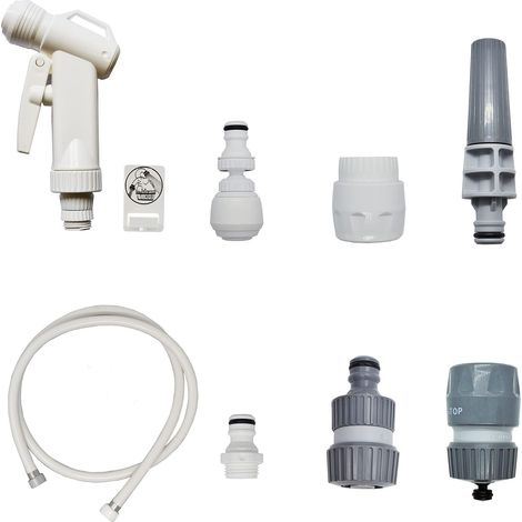 Siroflex 2017/2S Kit Casa E Giardino Made In Italy Doccetta Per Lavandino Cucina Con Raccordo Rapido Doccetta Per Cani Doccino Per Doccia O Lancia Irrigazione (1/4)