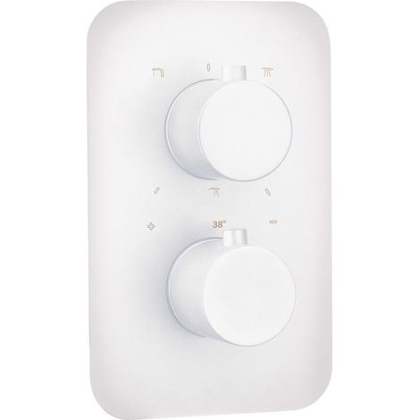Elemento esterno per box termostatico finitura bianco - Harty