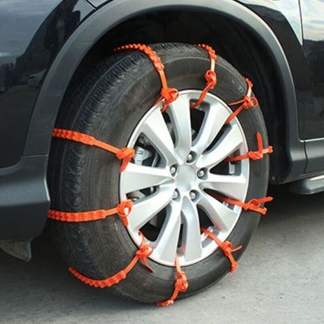 Set mit 20 rutschfesten Schneeketten für Winterreifen an Pkw, SUVs und Lkw (1/4)