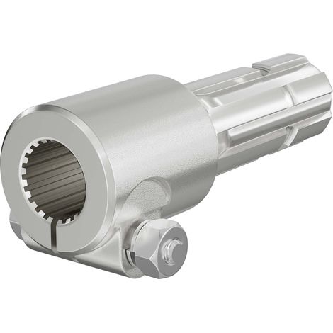 Wiltec – Manchon de prise de force cardan 175 mm – Raccord logement 1 3/8' 21D – Raccord sortie 1 3/4' 6D – Ø 36 mm/44,37 mm – Arbre cannelé tracteur